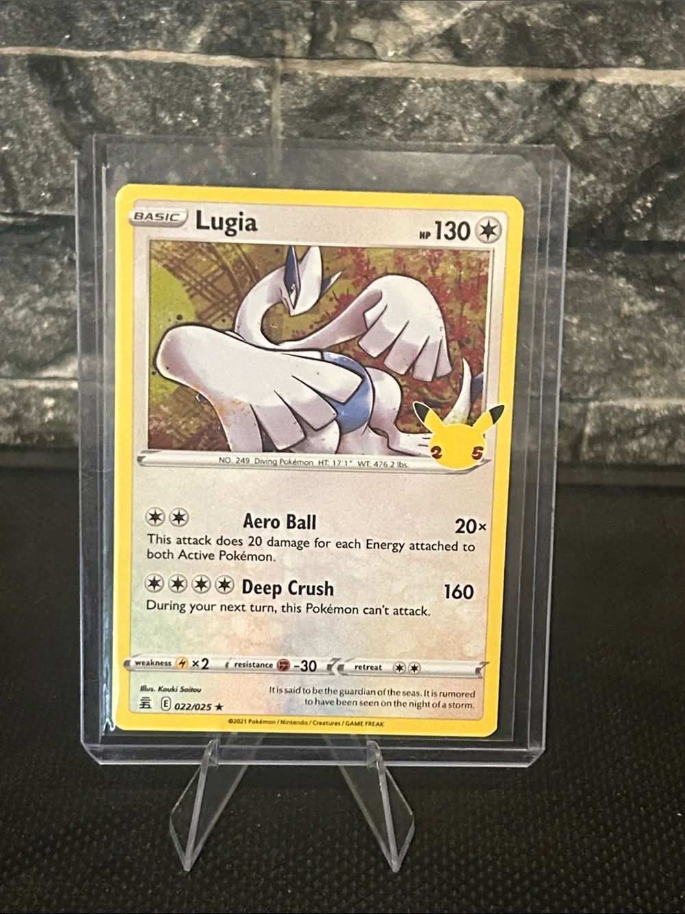Pokemon Lugia Holo Stamped 022/025 from 25th Anniversary Celebrations set M/NM